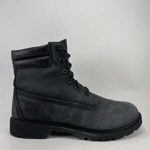 Timberland 6" Premium Primaloft Waterproof Black Nubuck Boots Womens Size 10
